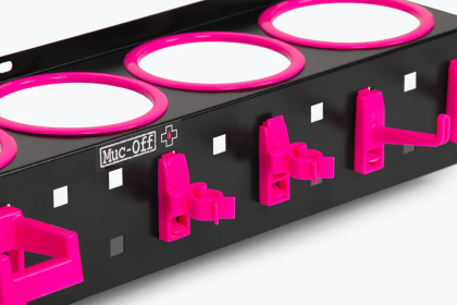 MUC-OFF bottle and accessory storage rack