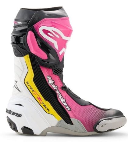 Μπότες ALPINESTARS SUPERTECH R V2 Μαύρο/Ροζ/Λευκό/Κίτρινο