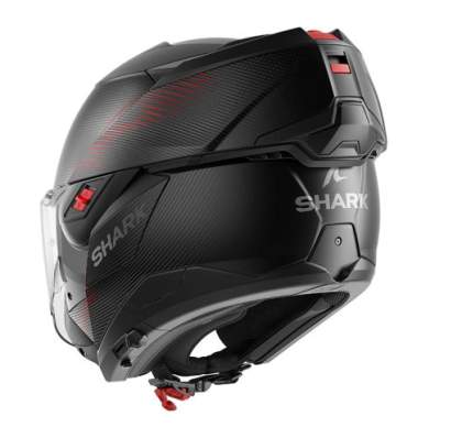 Modular helmet SHARK OXO SP LYNE MAT BLACK/RED