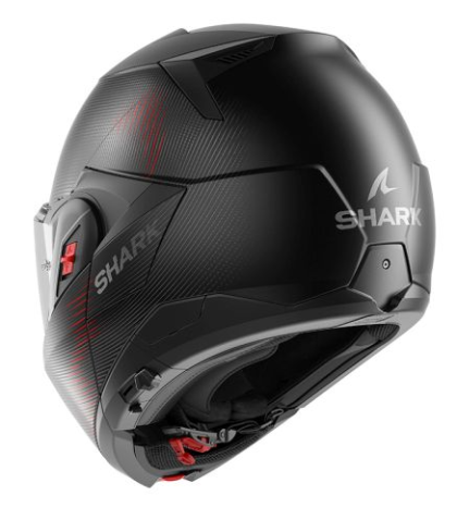 Modular helmet SHARK OXO SP LYNE MAT BLACK/RED