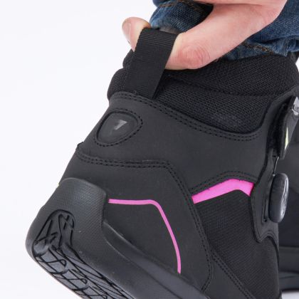 Ghete moto pentru femei REBELHORN SPARK II LADY NEGRU/ROZ