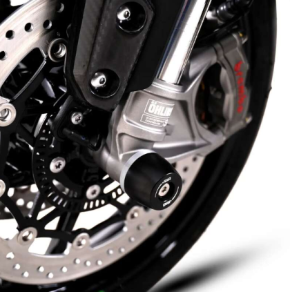 Προστατευτικά τάπες άξονα R&G RACING για πιρούνι μαύρο Triumph Speed Triple 1050 RS 18-21 / S 16-21 / 1200 RS 21-25 / RR 22-25