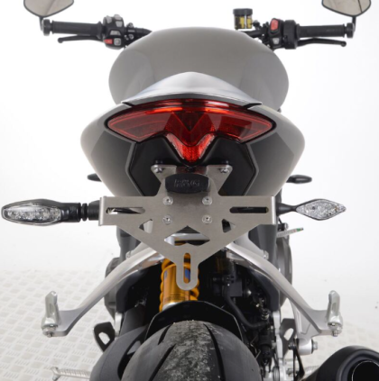 Suport plăcuță de înmatriculare R&G RACING - Argintiu Triumph Speed Triple 1200 RS 21-24