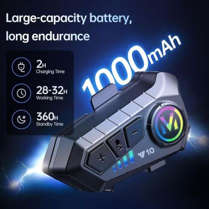 Μοτοσικλέτα ενδοεπικοινωνία Bluetooth Ακουστικά κράνους μοτοσυκλέτας