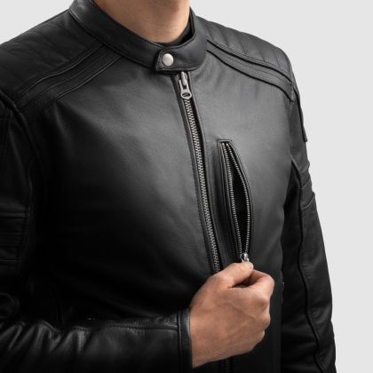 Leather motorcycle jacket OZONE COLT