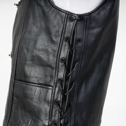 Ozone Rino leather motorcycle vest