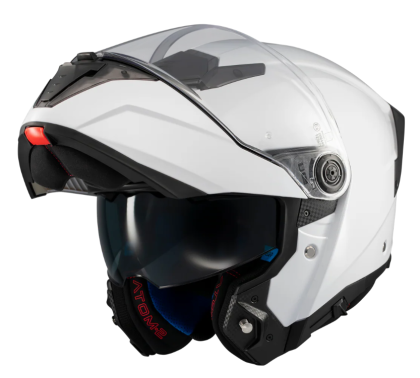 Flip-up helmet MT ATOM 2 SV PURE A0 WHITE GLOSS