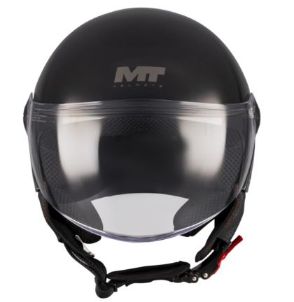 SCOOTER HELMET MT STREET S PURE A1 BLACK GLOSS