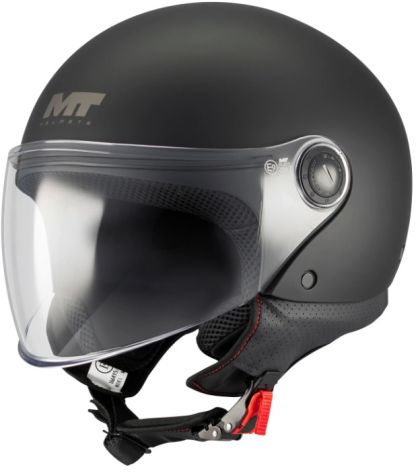 SCOOTER HELMET MT STREET S PURE A1 BLACK MATT