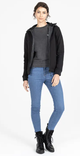 Women's textile jacket JOHN DOE HOOD XTM V3 RIP STOP SOFTSHELL BLACK