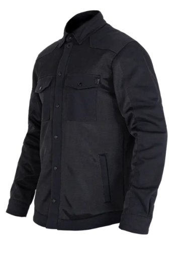 Tricou motociclist JOHN DOE AERO MESH NEGRU