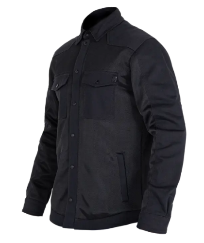 Tricou motociclist JOHN DOE AERO MESH NEGRU