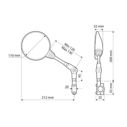 Oglinzi retrovizoare pentru motociclete - Bico+