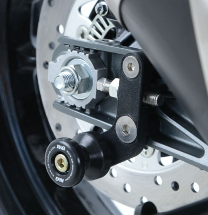 Adaptoare suport mulinete offset din bumbac R&G RACING, negre, KTM RC 390 17-21 / 125 17-21 / Duke 125 17-23