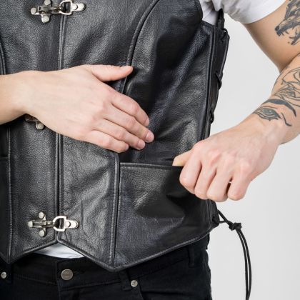 Vestă de motocicletă din piele Ozone Rino