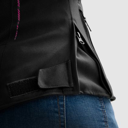 Geacă motociclistă pentru femei REBELHORN JAX LADY NEGRU/GRI/ROZ