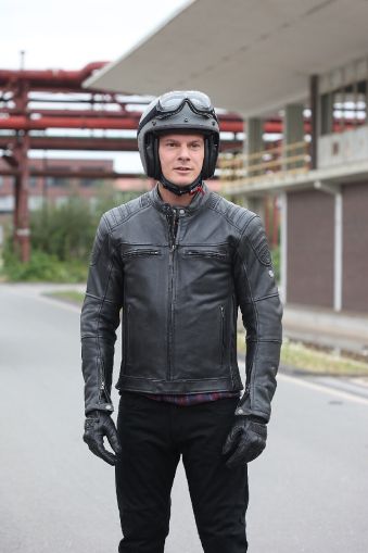 Jachetă Modeka Vincent neagră învechită