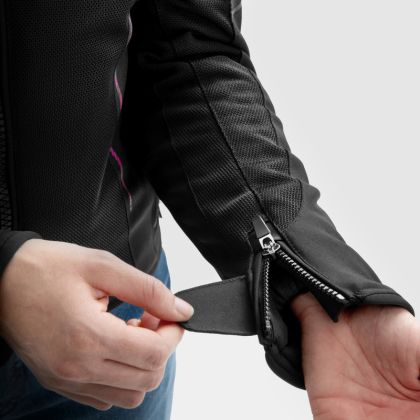 Дамско мото яке REBELHORN JAX LADY BLACK/GREY/PINK