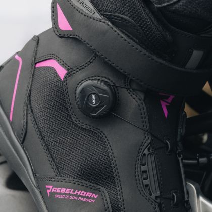 Women's motorcycle boots REBELHORN SPARK II LADY BLACK/PINK