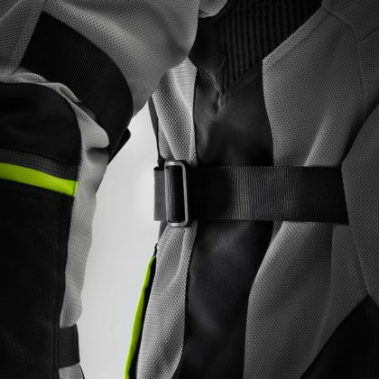 Summer textile motorcycle jacket Rebelhorn Scandal 3 Black/Grey/Fluo/Yellow