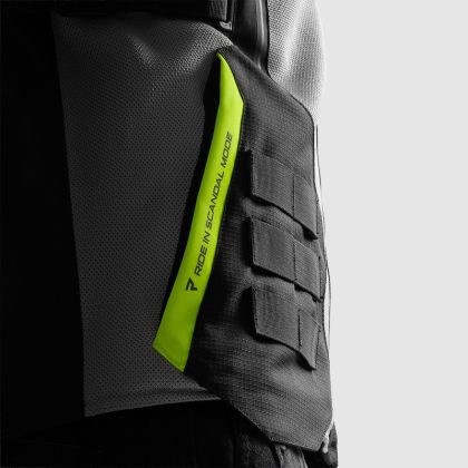 Summer textile motorcycle jacket Rebelhorn Scandal 3 Black/Grey/Fluo/Yellow