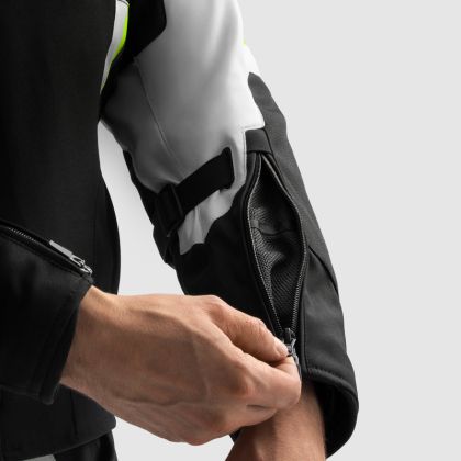 Textile motorcycle jacket Rebelhorn Borg 2 Black/Grey/Fluo/Yellow