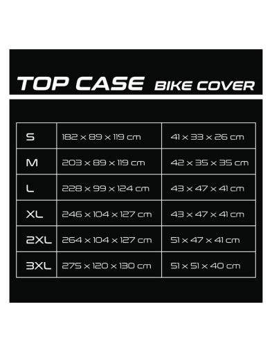 Motorcycle cover SECA COVER TOP CASE