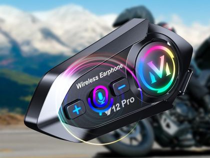 Интерком за мотоциклет Bluetooth Y12 pro слушалка за моторна каска