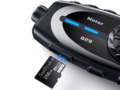 Интерком за мотоциклет Bluetooth Q29 слушалка за каска с конферентен разговор и камера