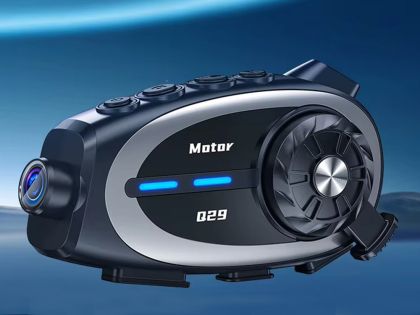 Интерком за мотоциклет Bluetooth Q29 слушалка за каска с конферентен разговор и камера