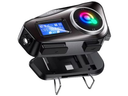 Интерком за мотоциклет Bluetooth Q58max слушалка за каска с конферентен разговор, радио и фенерче