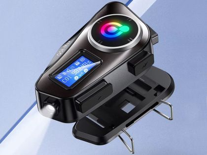 Интерком за мотоциклет Bluetooth Q58max слушалка за каска с конферентен разговор, радио и фенерче
