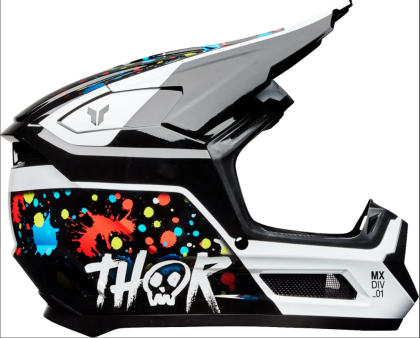 Kids motocross helmet THOR FLEET SPLAT BLACK