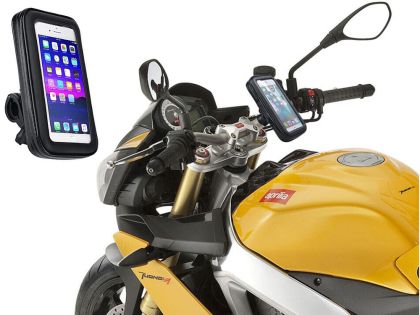 Motorcycle phone holder waterproof lockable rotatable 360°