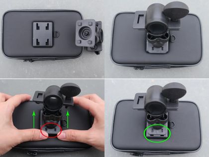 Motorcycle phone holder waterproof lockable rotatable 360°