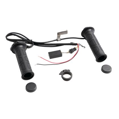 Moto grips with heating 12V Black - 90536