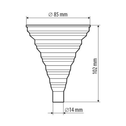 Collapsible silicone funnel LAMPA