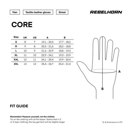 Mănuși textile Rebelhorn Core