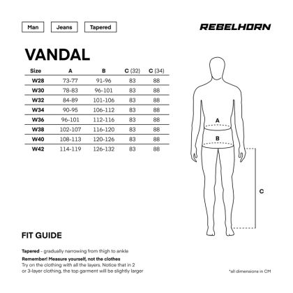 Blugi moto REBELHORN VANDAL BLUE
