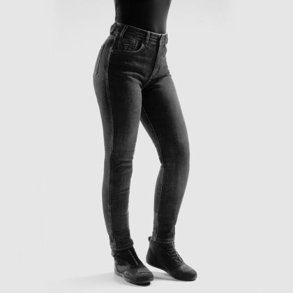 Γυναικείο τζιν μοτοσικλέτας Rebelhorn Classic Mono Washed Black