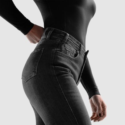 Γυναικείο τζιν μοτοσικλέτας Rebelhorn Classic Mono Washed Black