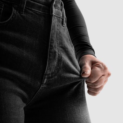 Γυναικείο τζιν μοτοσικλέτας Rebelhorn Classic Mono Washed Black