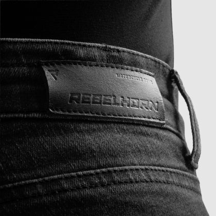 Γυναικείο τζιν μοτοσικλέτας Rebelhorn Classic Mono Washed Black