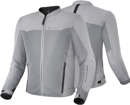 Sporty touring summer motorcycle jacket SHIMA Openair Grey + Back protector