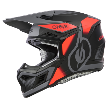 Мотокрос каска O'NEAL 3SERIES VISION BLACK/RED/GRAY V.24