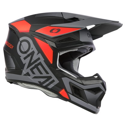 Мотокрос каска O'NEAL 3SERIES VISION BLACK/RED/GRAY V.24