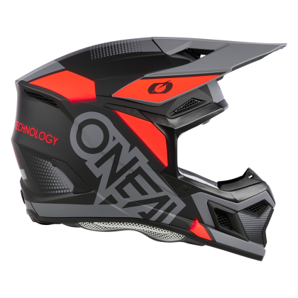 Мотокрос каска O'NEAL 3SERIES VISION BLACK/RED/GRAY V.24