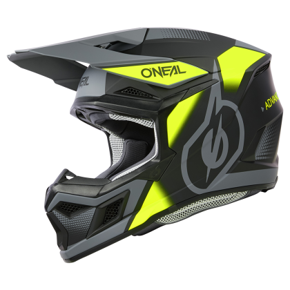 Мотокрос каска O'NEAL 3SERIES VISION BLACK/NEON YELLOW/GRAY V.24