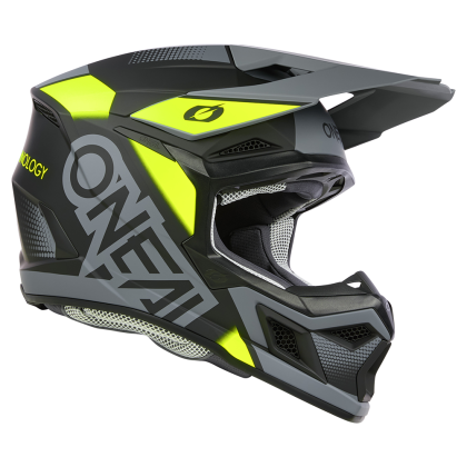 Мотокрос каска O'NEAL 3SERIES VISION BLACK/NEON YELLOW/GRAY V.24