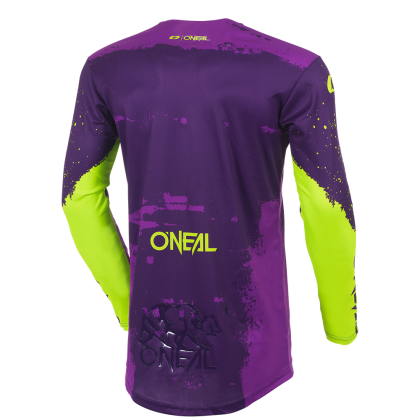 Motocross shirt O'NEAL MAYHEM PAINT PURPLE/NEON YELLOW V.27